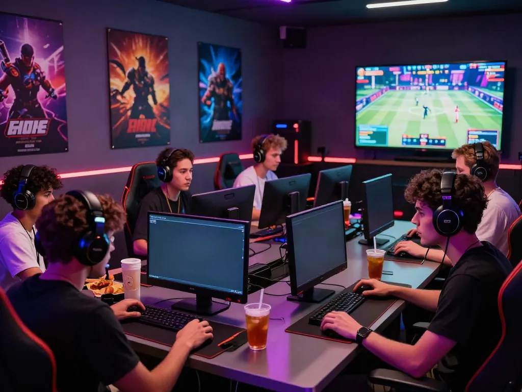 Engaged gamers enjoying a thrilling moment at 11bet gaming environment