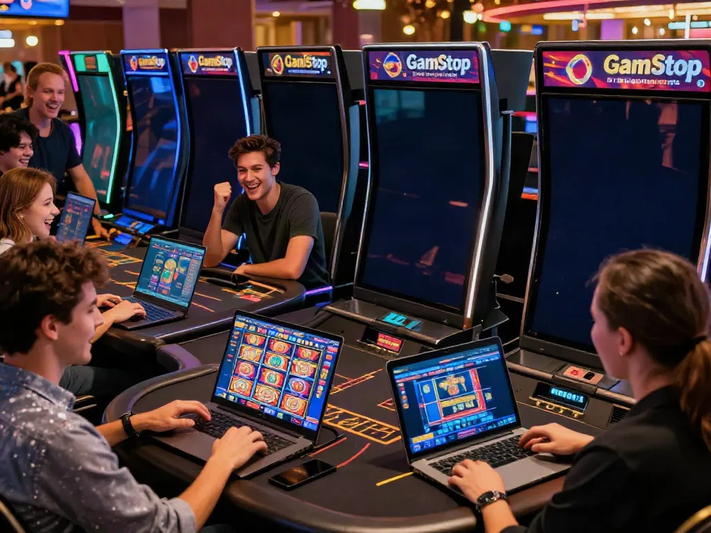 uk casino not on gamstop friends enjoying gaming experience online