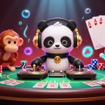 Engage with the vibrant "sunwin chính chủ" atmosphere, featuring a DJ panda, a dancing monkey, and a rave kitten in an energetic casino environment.